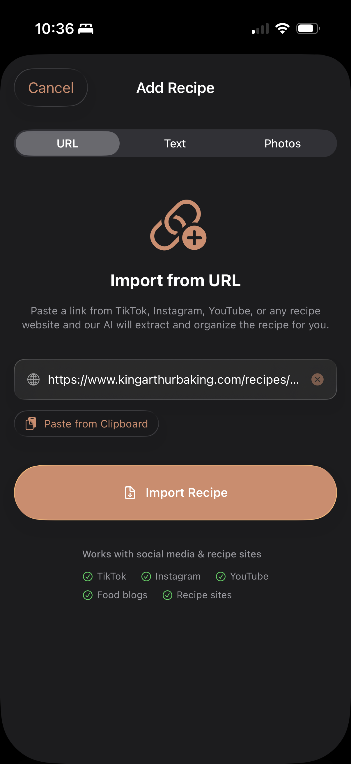 Recipe Import