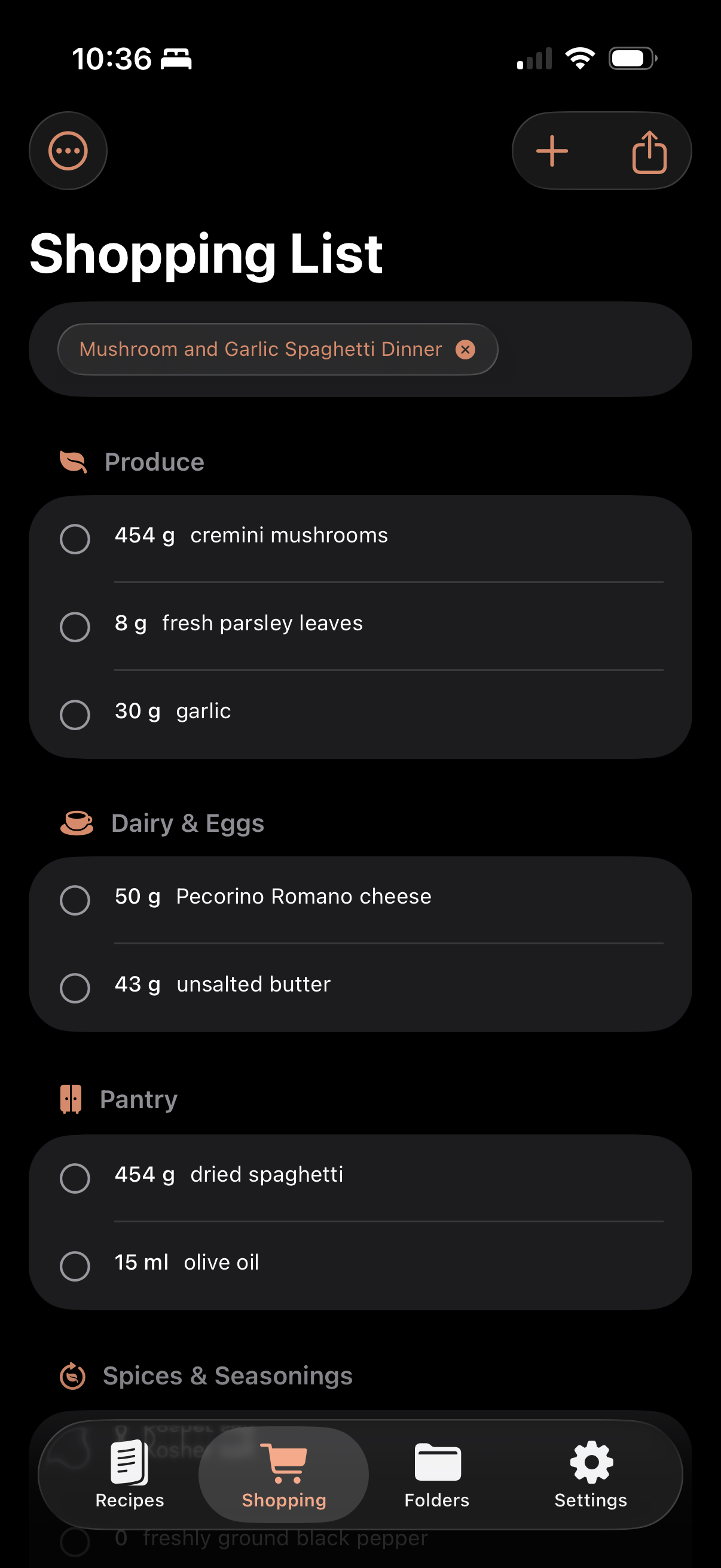 Shopping List